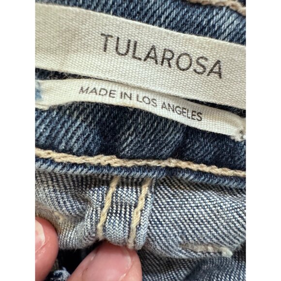 Revolve tularosa‎ braided belt penelope flare jeans size 27 long bell bottom - Picture 8 of 8